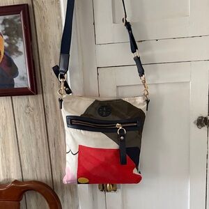 Tory Burch Red and Cream Crossbody Bag